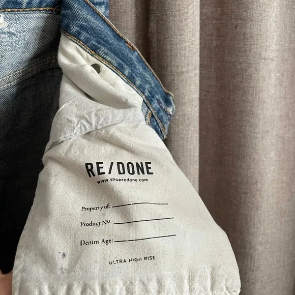 Redone Levi’s ultra high rise destroyed loose jeans